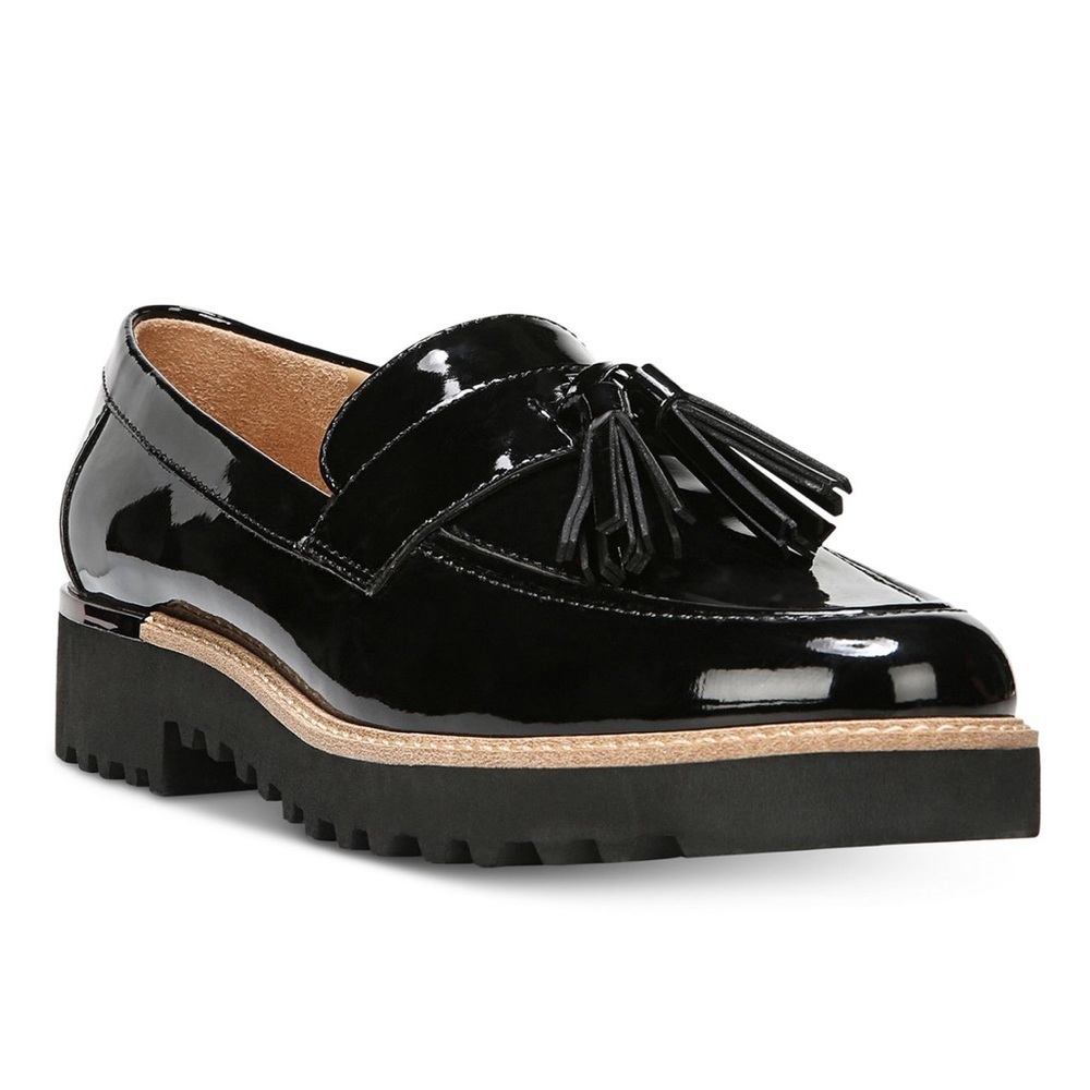 Franco Sarto Black Tassel Loafers
